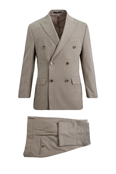 Uki BEJ Kruvaze Takım Elbise