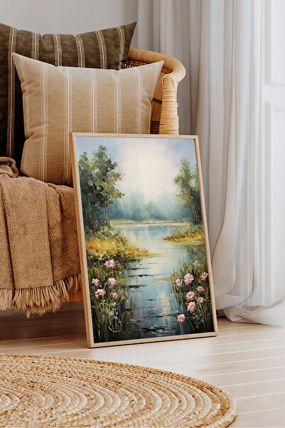 Dekorsiahome Τραπέζι σαλονιού κουζίνας με ξύλινο πλαίσιο μονοκόμματο TK1272