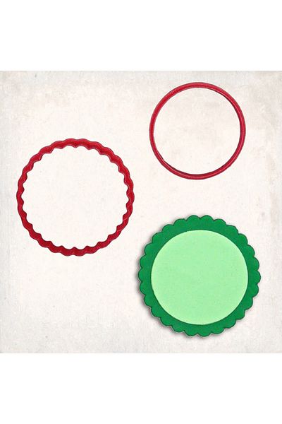 Butedo Scalloped Circle Detail Cookie Mold Set of 2
