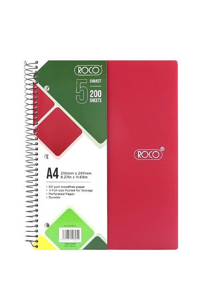 Roco Neon Notebook A4 – 200 Sheets