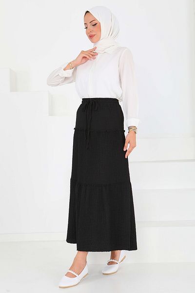 TOFİSA Buffle Skirt Black - 27540