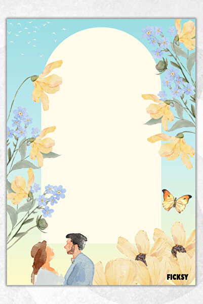 Ficksy دفتر ملاحظات A5 Love بدون خطوط - 50 ورقة - مذكرة - دفتر ملاحظات - دفتر...