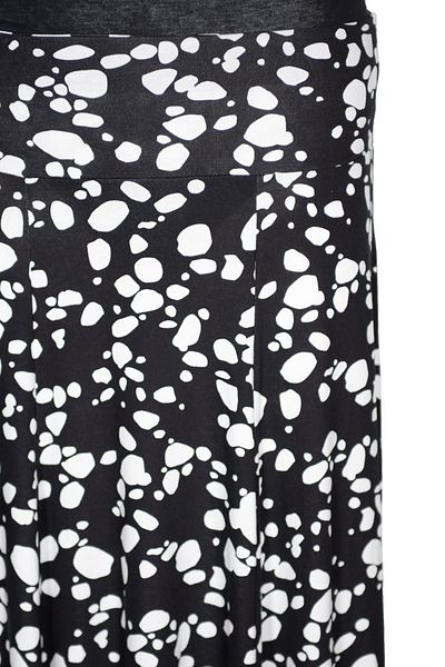 Barem Women's Desire Corsage 6-Piece Patterned Combed Cotton Black Skirt D56