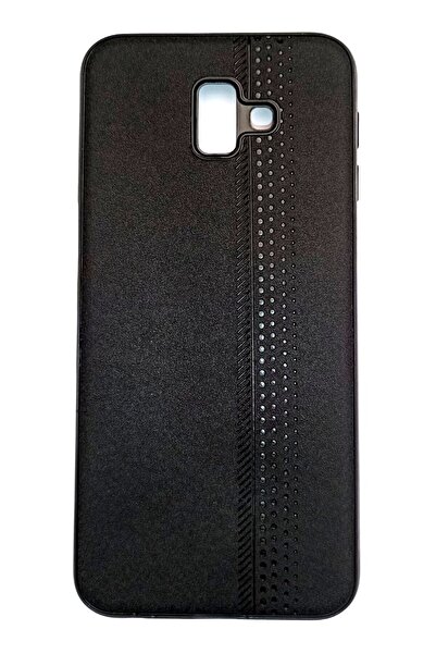 Karışık Samsung Galaxy J6 Plus Uyumlu Deri Görünümlü Yumuşak Süet Kılıf Siyah