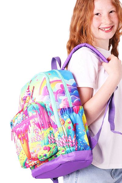 ELATAE Waterproof Fabric Girl's Multi-Eye Orthopedic Backpack School Bag L5251