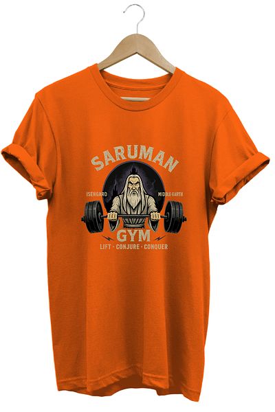 remonz Saruman Gym Lotr Regular Fit 100% Cotton Soft Textured Crew Neck T-Shirt