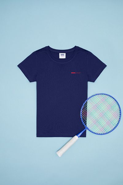 U.S. Polo Assn. Tricou cu decolteu la baza gâtului cu imprimeu