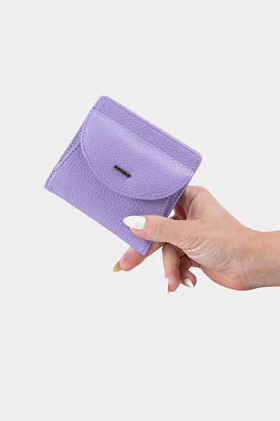 Grande 2833 Genuine Leather Elegance Mini Women's Wallet Lilac