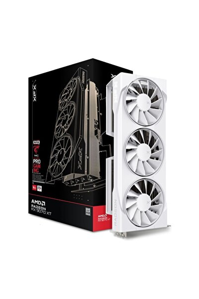 XFX AMD Radeon RX 9070 XT Swift с троен вентилатор, бял, 16 GB GDDR6, 256-битов