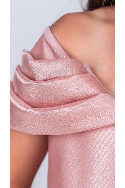 Mnk Baby&Kids Girl's Off Shoulder Detailed Sparkly Princess Dress M00760 Powder