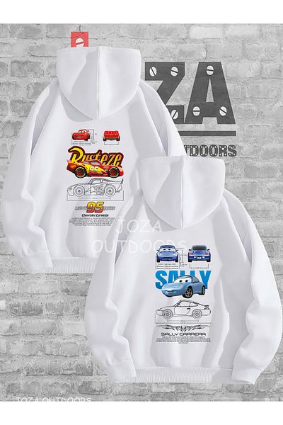 Joza Outdoors Unisex New Rusteze Mqueen Sally Back Printed Dear Couple Combination Hooded Sweatshirt 2 Piece Set
