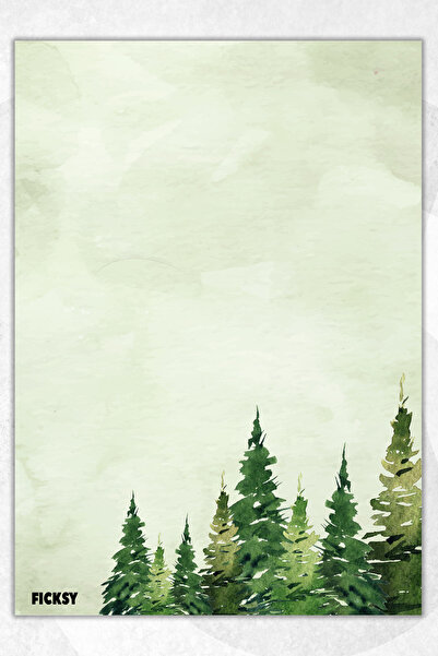 Ficksy دفتر ملاحظات A5 Orman بدون خطوط - 50 ورقة - مذكرة - دفتر ملاحظات - دفت...