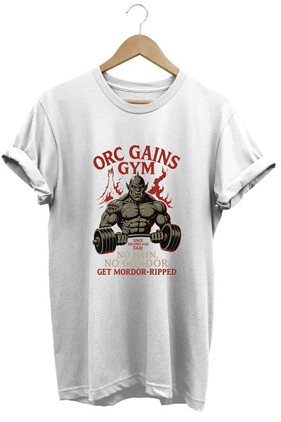 remonz Orc Gym Lotr Regular Fit 100% Cotton Soft Textured Crew Neck T-Shirt