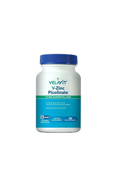 Velavit في-زينك بيكولينات 15 ملغ زنك عنصرية 30 كبسولة