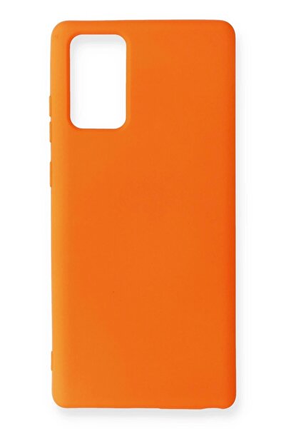 CepteToptan Myt09 Samsung Galaxy Note 20 Case Nano Inside Velvet Silicone - Orange