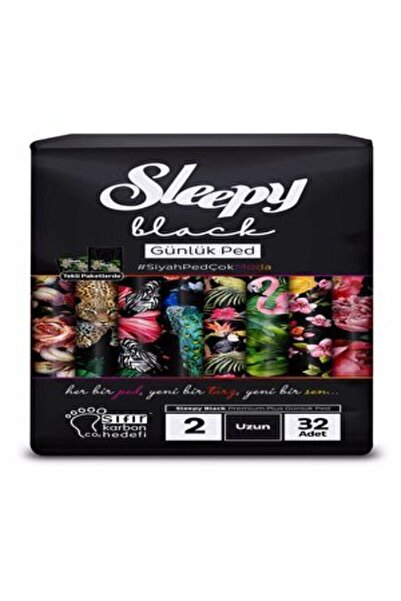 Sleepy ( 3 ADET ) Black Günlük Uzun Ped 32'li