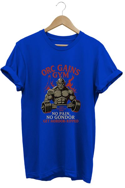 remonz Orc Gym Lotr Regular Fit 100% Cotton Soft Textured Crew Neck T-Shirt