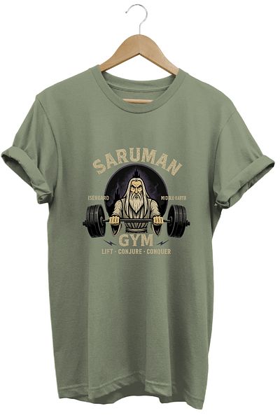 remonz Saruman Gym Lotr Regular Fit 100% Cotton Soft Textured Crew Neck T-Shirt