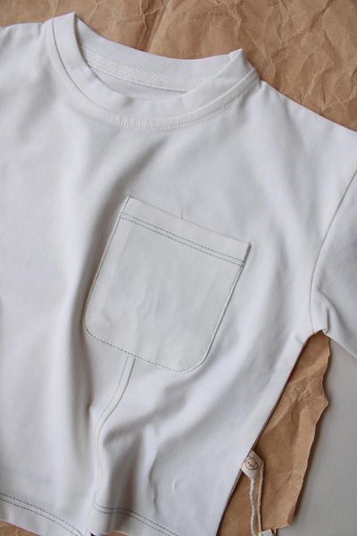 Oh La La Koala For Little Ones Asymmetrical T-Shirt with Green Stitch Detail