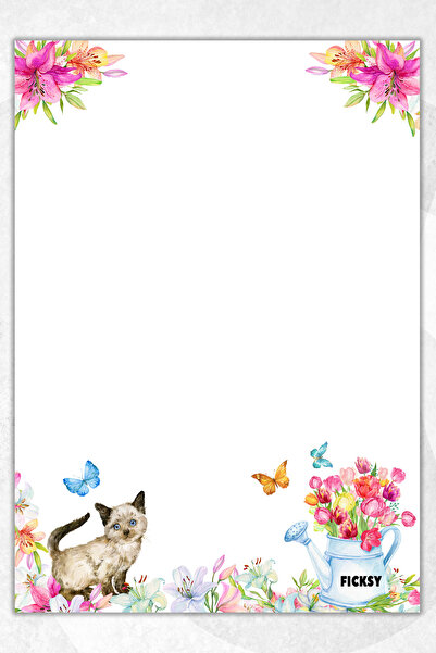 Ficksy دفتر ملاحظات A5 بدون خطوط - 50 ورقة - مذكرة - دفتر ملاحظات - ورق ملاحظات