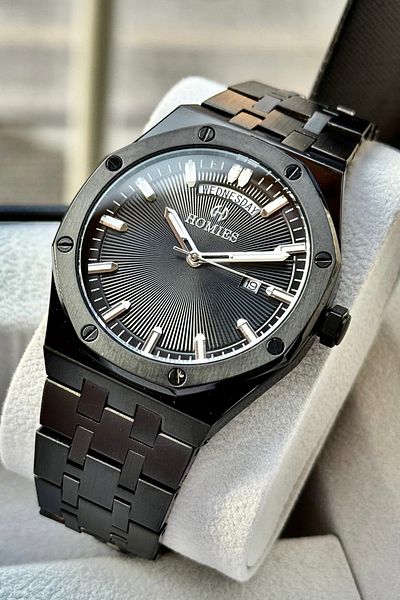 Homies Men's Wristwatch Steel Band Ap Model with Date and Calendar Original Gift Box Bracelet Gift.