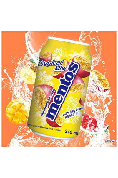 KOST MENTOS NON-SPARKLING DRINK TROPİCAK MİX 340 ML - 24 ADET