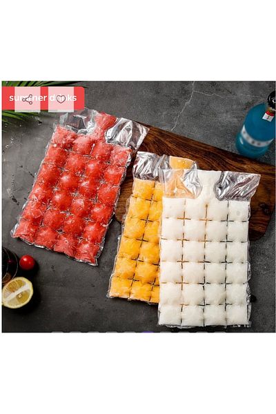 Generic Ice cube making bags with funnel, 24 bags