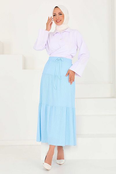 TOFİSA Buffle Skirt Baby Blue - 27540