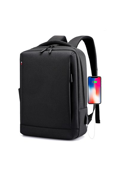 JustZEN ™ backpack compatible with 15.6" laptop, waterproof, spacious, unisex, carbon black