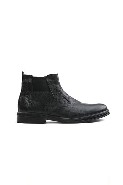 Morven Men's Black Casual Zippered Chester Ankle Boots
