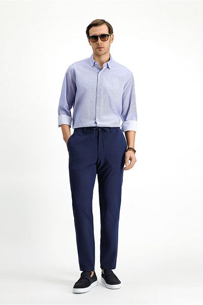 Kiğılı Long Sleeve Classic Patterned Cotton Shirt