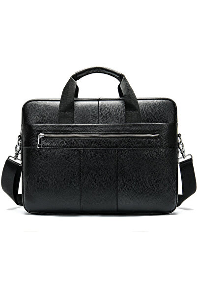 OEM Men's briefcase PFY, GT1307 Aryan, genuine leather, Black