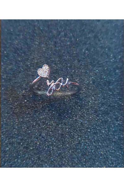 bitki diyarı Ring Adjustable Silver Stone 1Pc