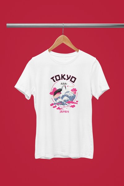 Butik Tokyo Japan Flamingo Printed/ Women's Multicolor T-Shirt 100% Cotton Regular Fit Comfortable Fit