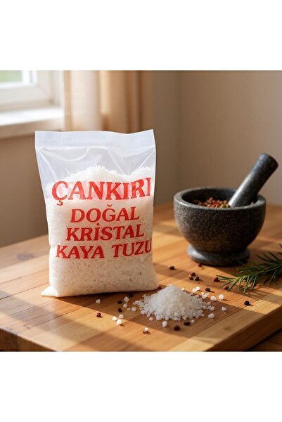 METROPOL Çankırı Kristal Kaya Tuzu – Doğal, Katkısız ve Mineralli Sofra Tuzu 1 Kg