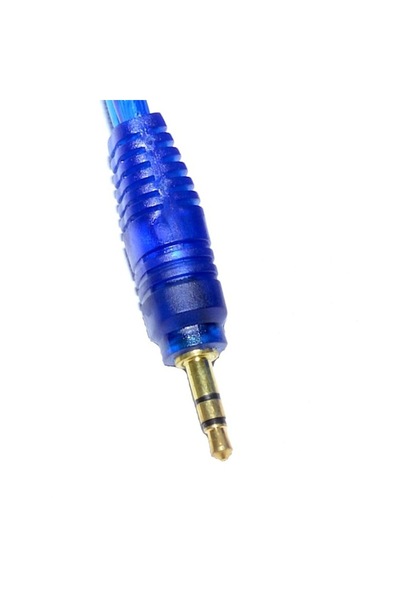 SOHO Audio Cable with 3.5mm Male Stereo Connector - 2x 6.3mm Male Mono Connectors, 5m, Siliconized, Blue