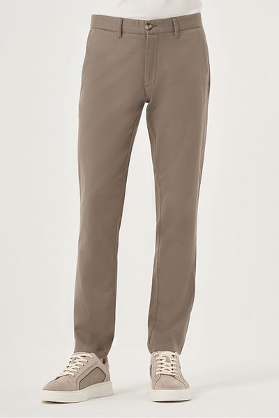 Morven Men's Green Summer Cotton Side Pocket Slim Fit Chino Trousers