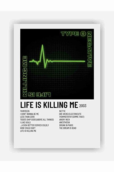fırsatlar diyarı Type O Negative - Life Is Killing Me - Heavy Gotik Metal Kağ...