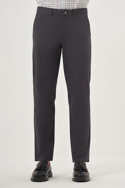 Morven Men's Gray Chino Dynamic Fit Winter Trousers
