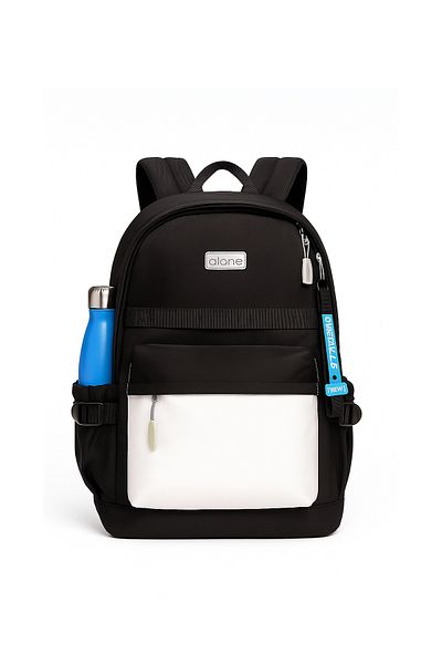 Alone Black Unisex Laptop Backpack – for School, Travel, Sightseeing and Daily Use