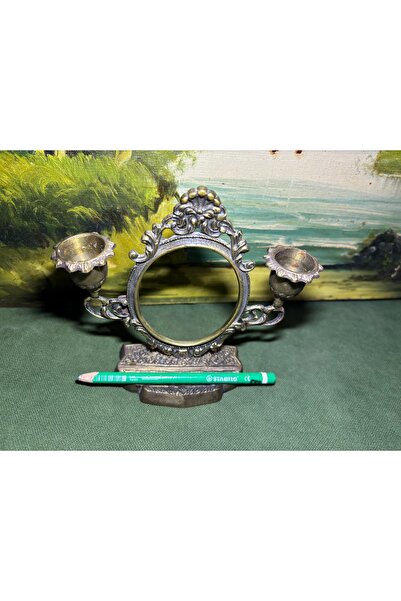 tayfuntufan antika koleksiyon Brass Desktop Picture Frame 13.5 cm Tall 14.5 cm Wide