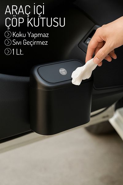 Nandy Home Car Interior Trash Can, Trash Can Suitable for All Vehicles