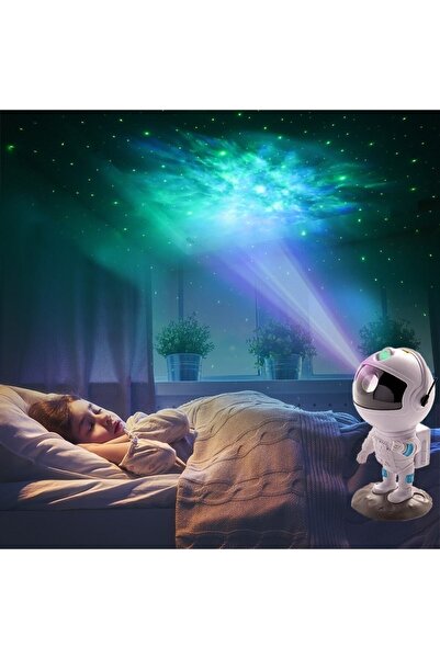 DEKORANLA Yıldız Projektör Gece Lambası Uzaktan Kumanda ile 360° Ayarlanabili...