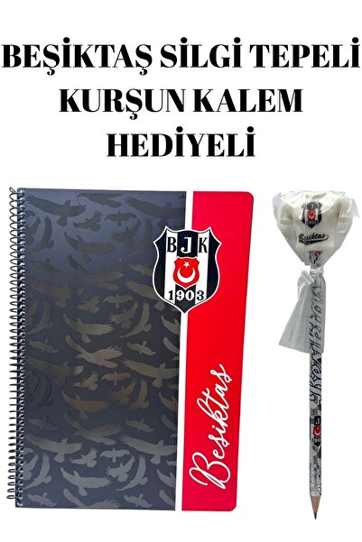 Beşiktaş Ліцензована «одинарна» спіральна лінійка A4 картонна обкладинка 72 аркуші
