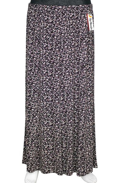 HESNA Women's Betül 8 Piece Elastic Unlined Black Skirt Pattern 50