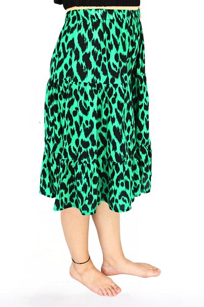 BNZ TEKSTİL Viscose Fabric Women's Midi Shorts Skirt