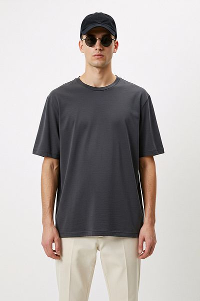 Kozik Men's Oversize Basic T-Shirt Unisex 100% Cotton Comfortable Fit