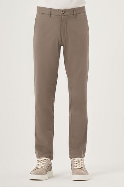Morven Men's Green Summer Cotton Side Pocket Slim Fit Chino Trousers