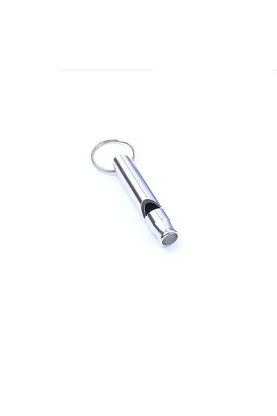 SPELT Whistle Keychain Earthquake Emergency Rescue Whistle S.O.S. Whisper Lightweight Aluminum Alloy Silver