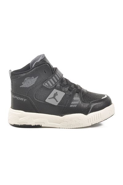 Cool Black Velcro Boy Hi Sneaker